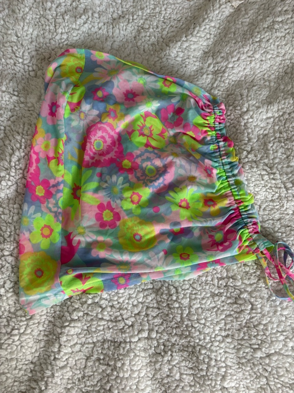 Xhilaration Floral Swim Bottoms in Neon Pink, Lime & Sky Blue